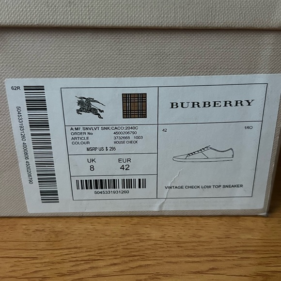 Vintage check low top sneakers. - Picture 4 of 4